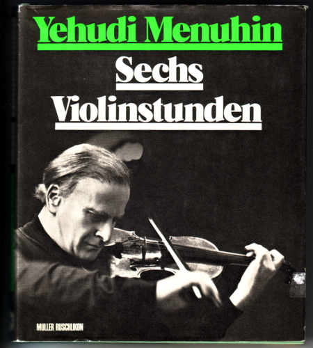 Yehudi Menuhin, Sechs Violinstunden, Vorderumschlag - Scan